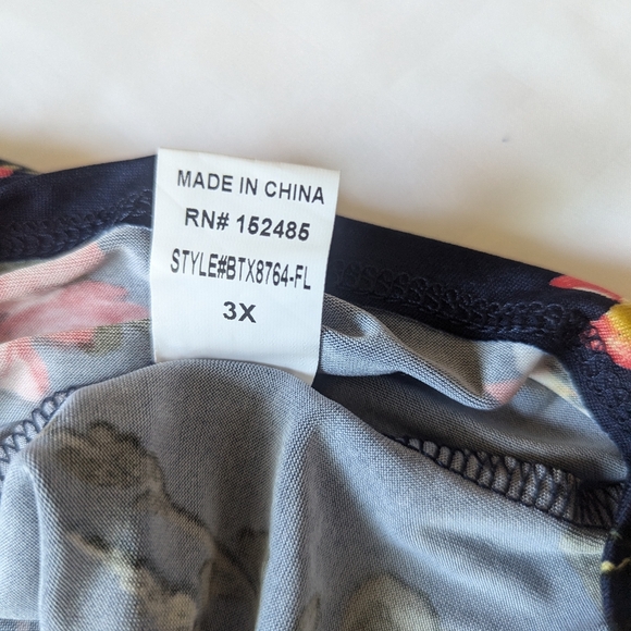 Papermoon Floral Tank Top - Navy and Red - Picture 4 of 6